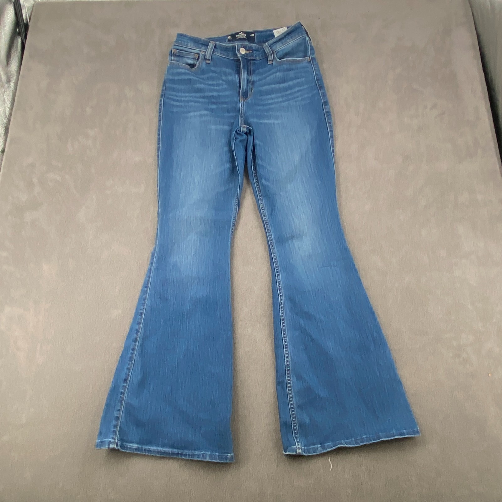 Hollister Flare Jeans Womens 6r Blue Denim Classic Stretch Streetwear High Rise